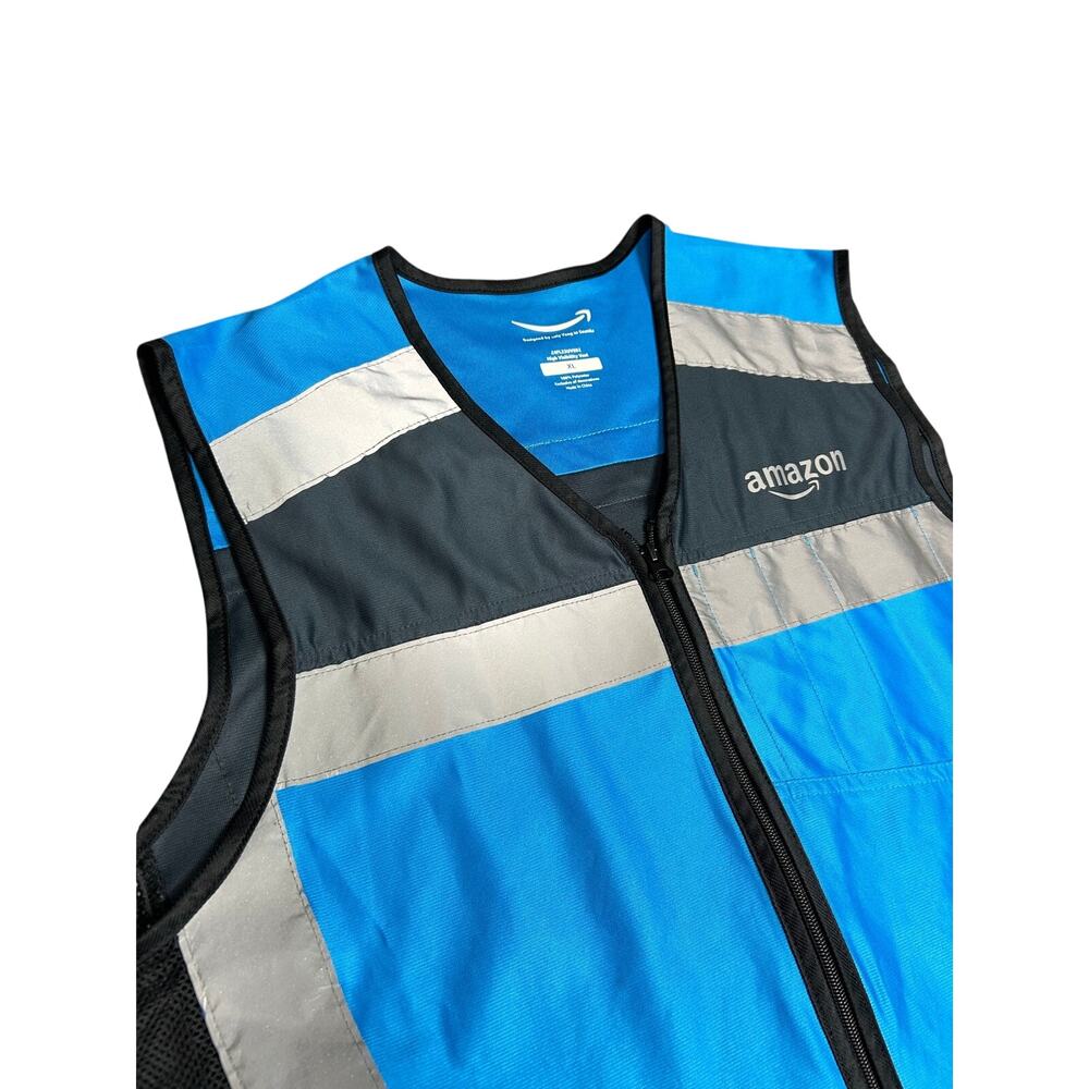 Amazon Vest Mens XL Blue Unisex Adults Employee Uniform Delivery Flex